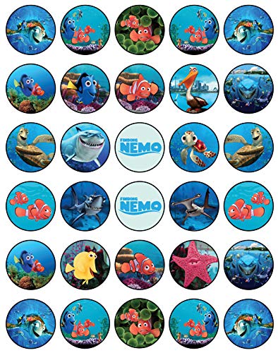 30x sugar Paper Finding Nemo Edible Cupcake Topper