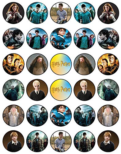 30x Wafer Paper Harry Potter Edible Cupcake Topper