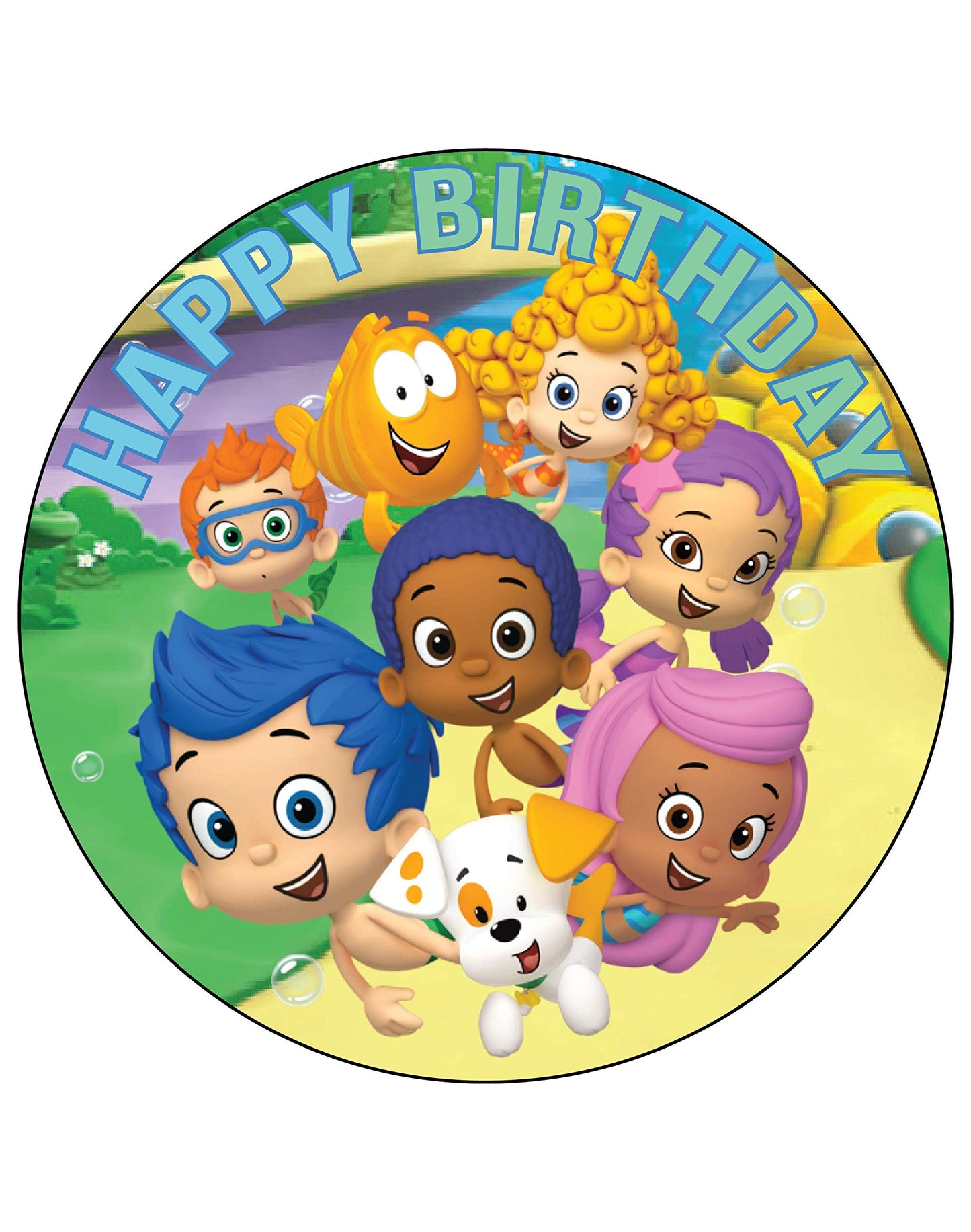7.5 Inch Edible Cake Toppers Bubble Guppies