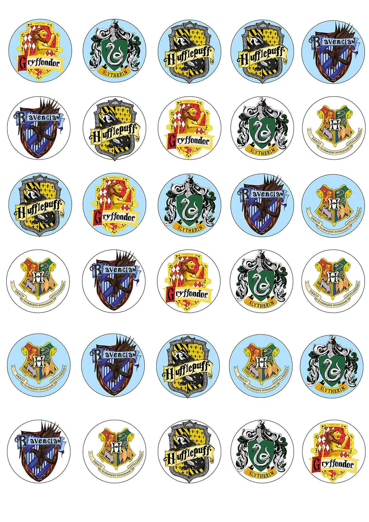 30x Wafer Paper Harry Potter Edible Cupcake Topper