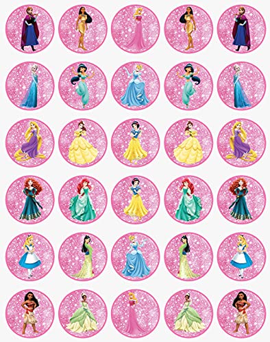 30x sugar Paper Princess Edible Cupcake Topper