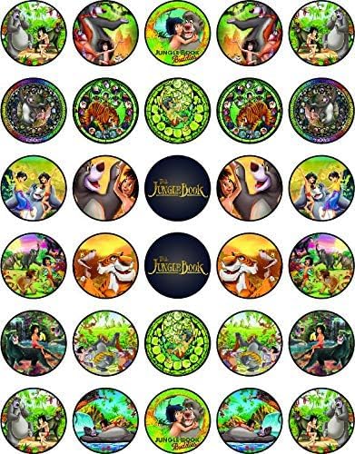 30x Wafer Paper The Jungle Book Edible Cupcake Topper