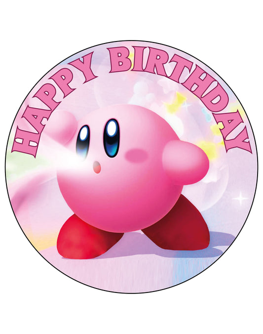 7.5 Inch Edible Cake Toppers Kirbby
