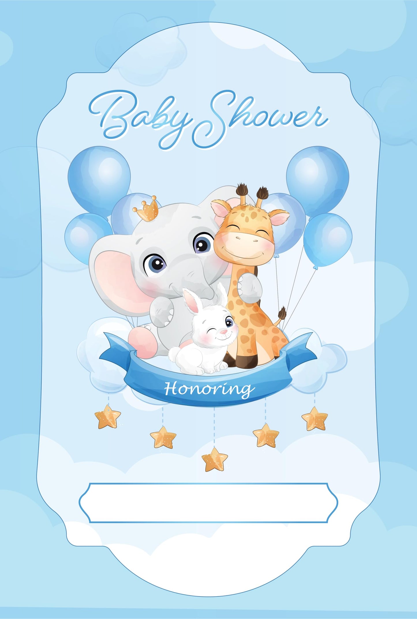 Set of 20 Baby Shower Boy Birthday Invitation Cards & Envelopes