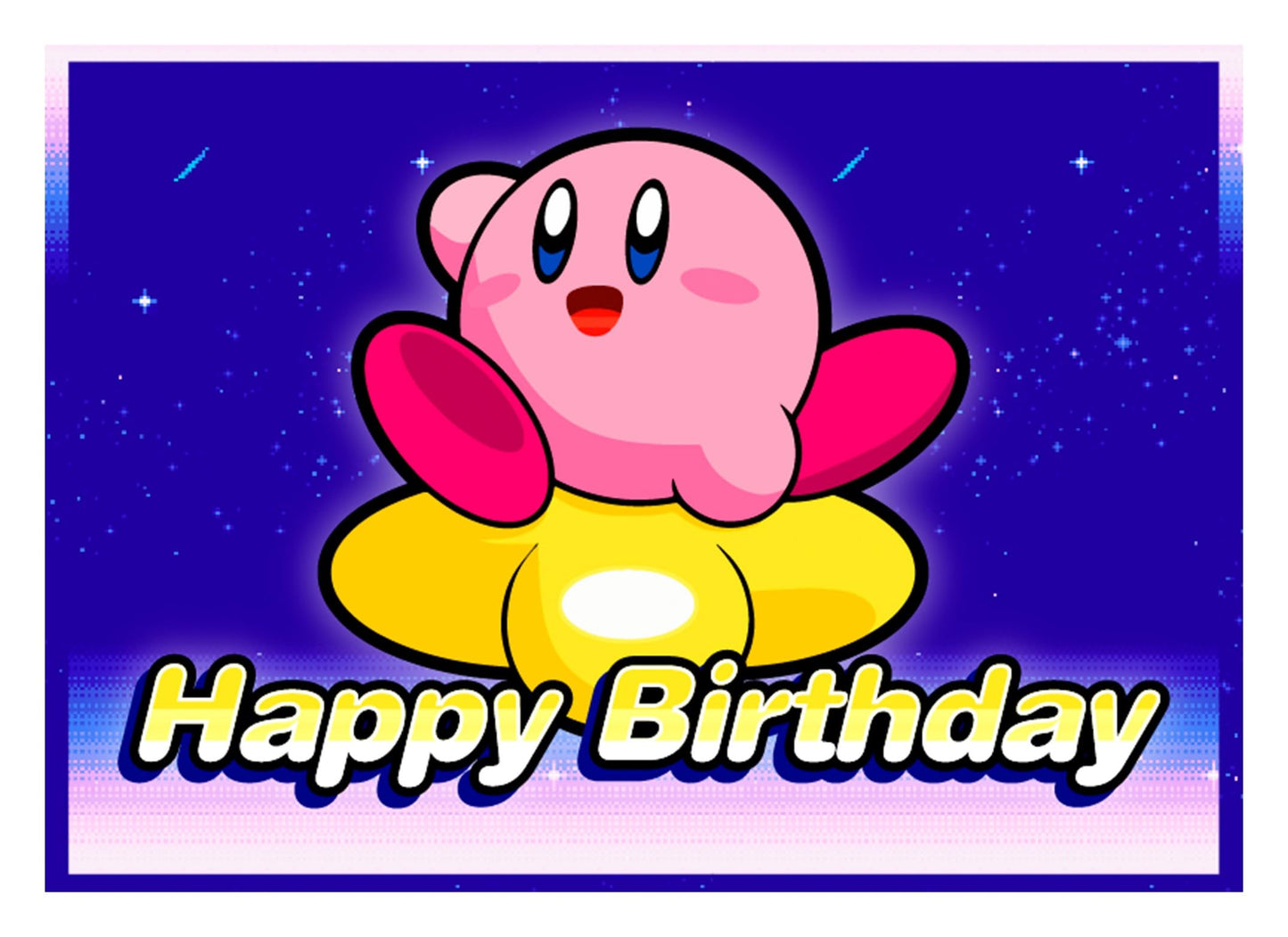 8.3 x 11.7 Inch Edible Square Cake Toppers Kirbby