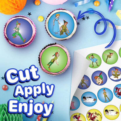 30x Wafer Paper Peter pen Edible Cupcake Topper