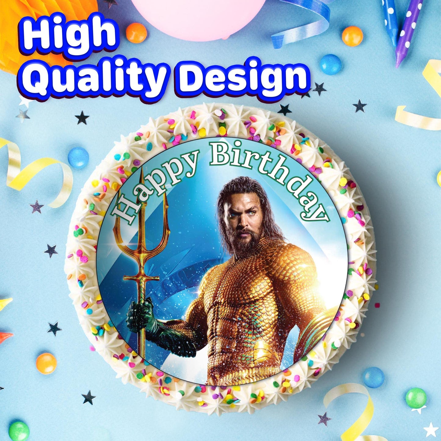 7.5 Inch Edible Cake Toppers Aquaman
