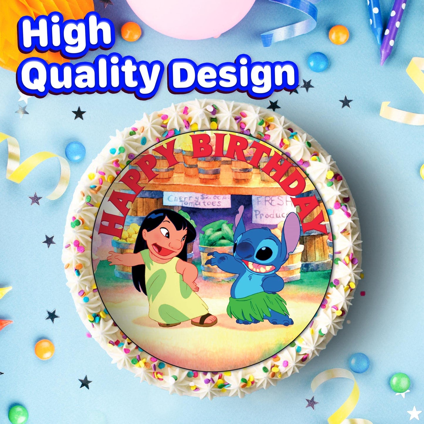 7.5 Inch Edible Cake Toppers Lilo And Stich