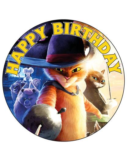 7.5 Inch Edible Cake Toppers Puss In Boots