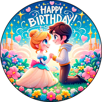 7.5 Inch Edible Cake Toppers Princess