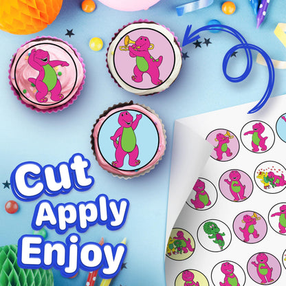 30x Wafer Paper Barbie Edible Cupcake Topper