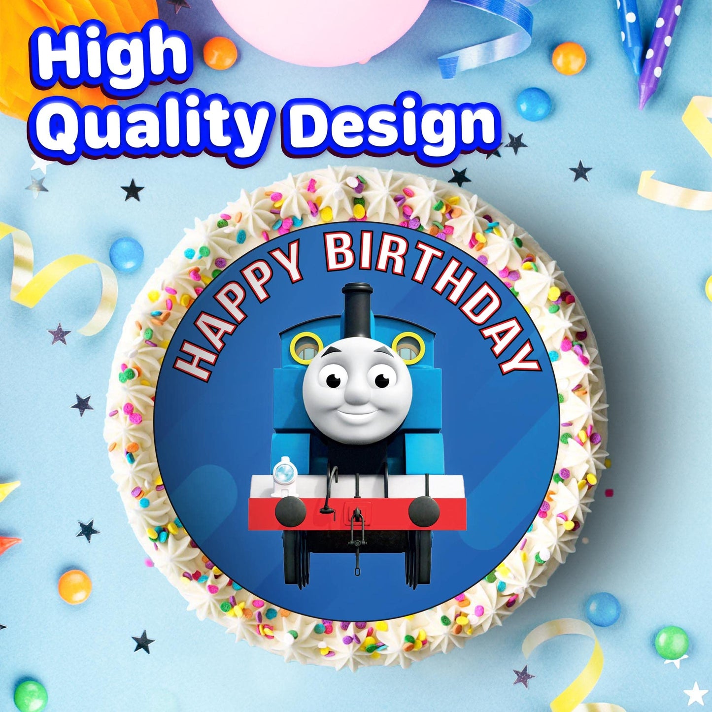 7.5 Inch Edible Cake Toppers Thomas The Train