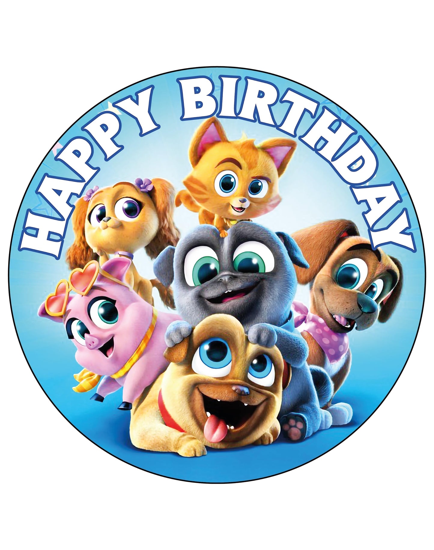 7.5 Inch Edible Cake Toppers puppy dog pals