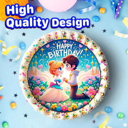 7.5 Inch Edible Cake Toppers Princess
