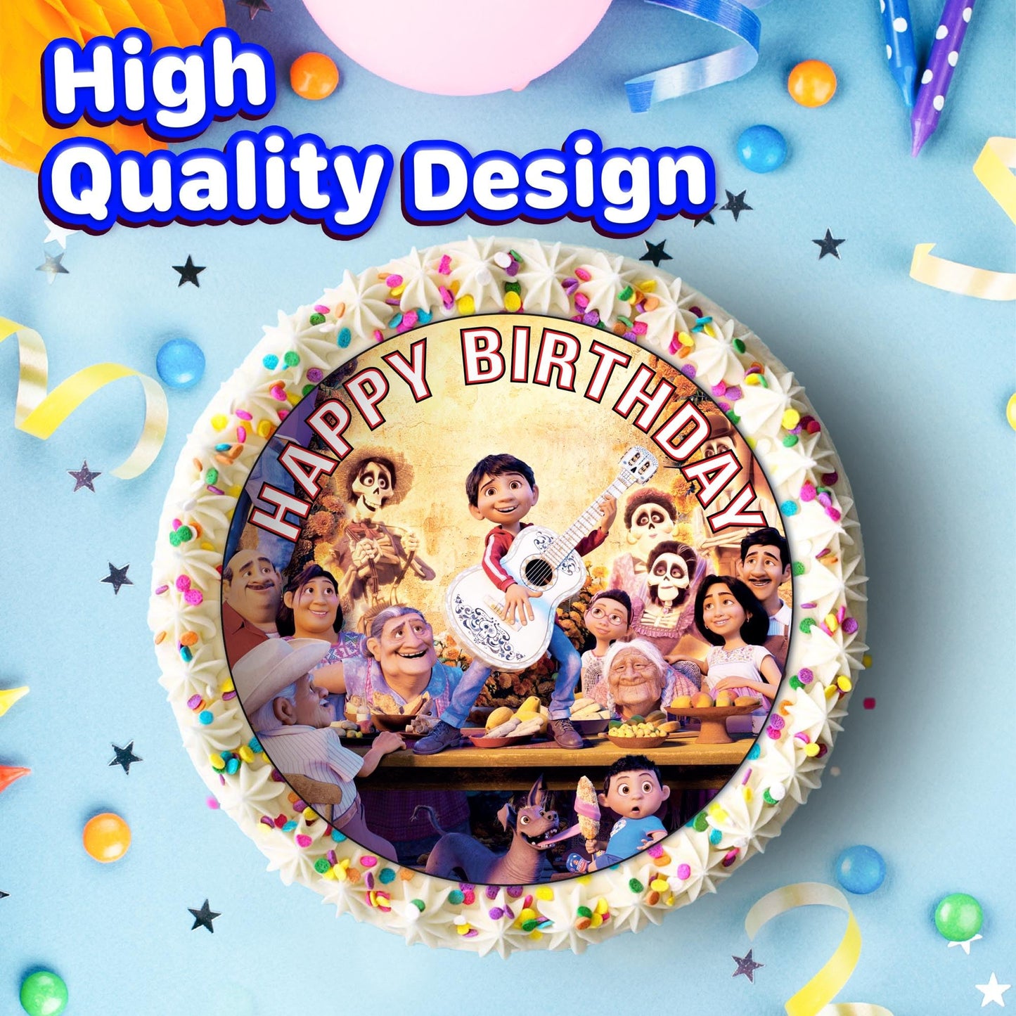 7.5 Inch Edible Cake Toppers Coco