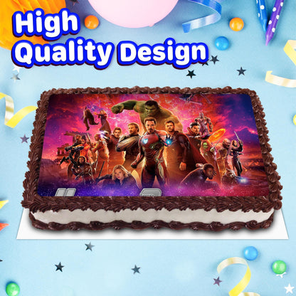 8.3 x 11.7 Inch Edible Square Cake Toppers Avengers