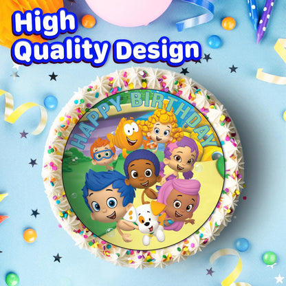 7.5 Inch Edible Cake Toppers Bubble Guppies