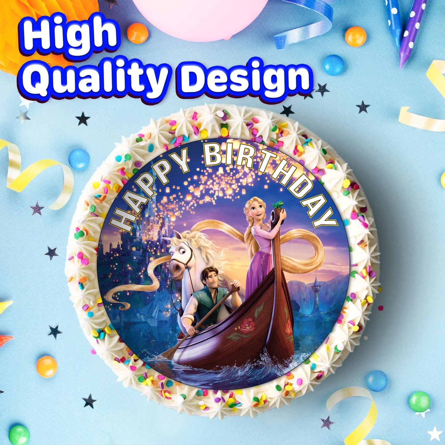 7.5 Inch Edible Cake Toppers Rapunzel