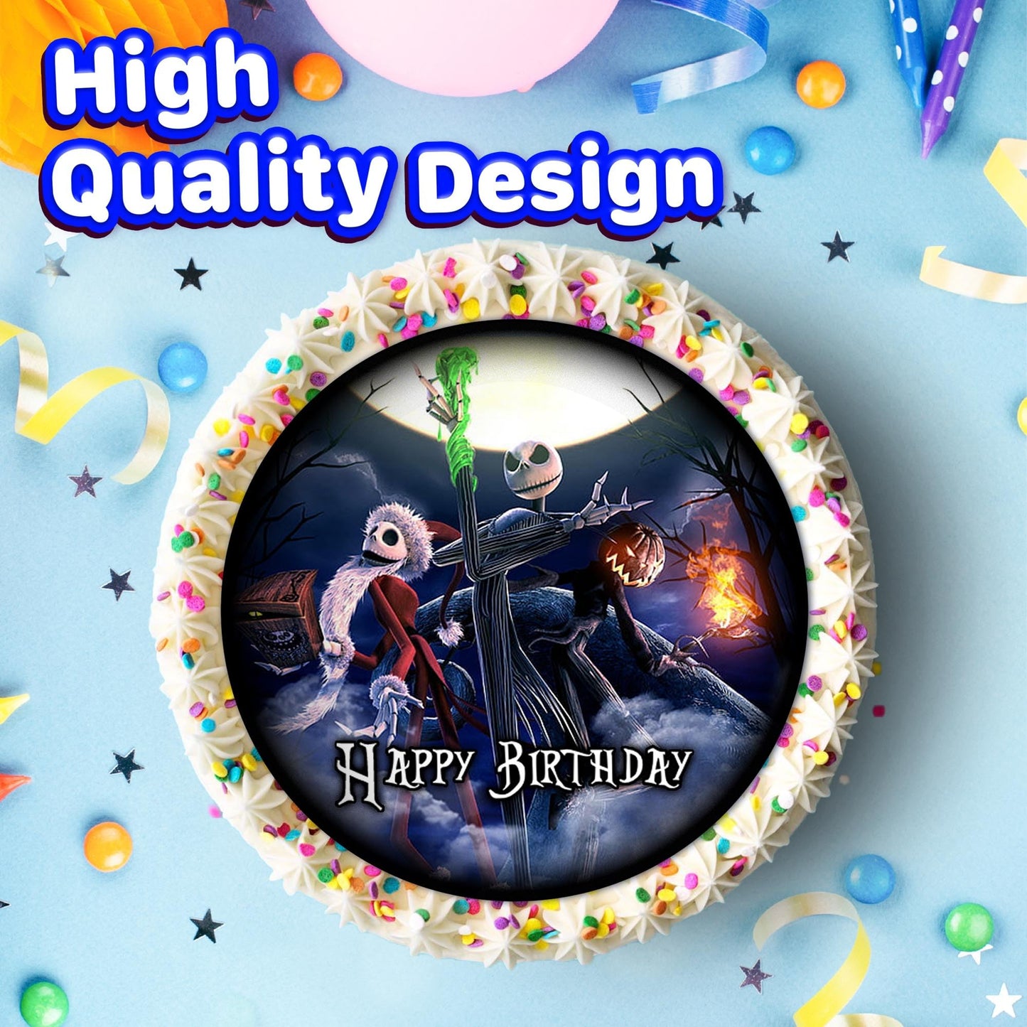 7.5 Inch Edible Cake Toppers The Night Before Chrismass