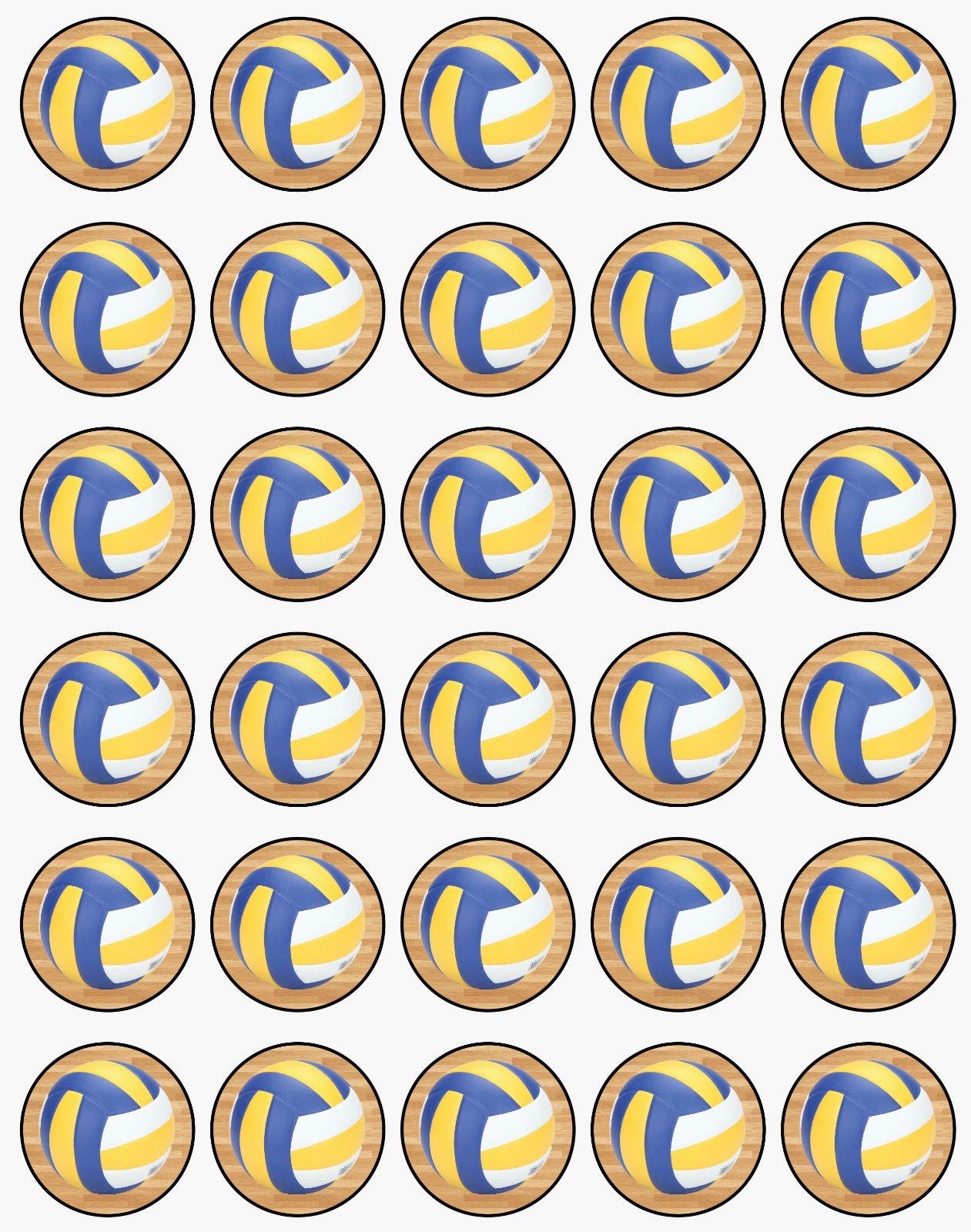 30x Wafer Paper Sport Football Edible Cupcake Topper