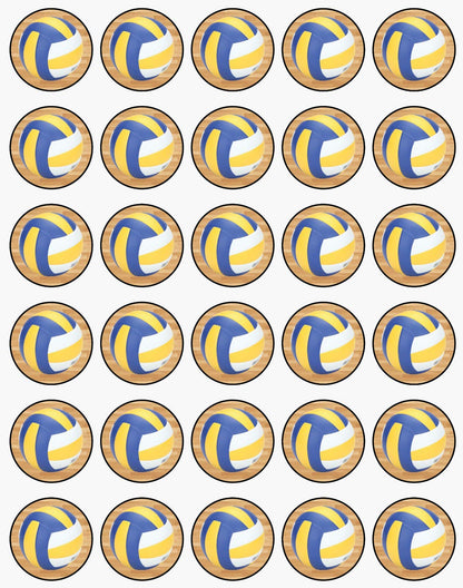 30x Wafer Paper Sport Football Edible Cupcake Topper