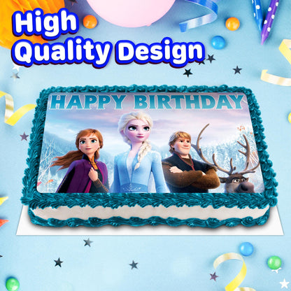 8.3 x 11.7 Inch Edible Square Cake Toppers Frozen