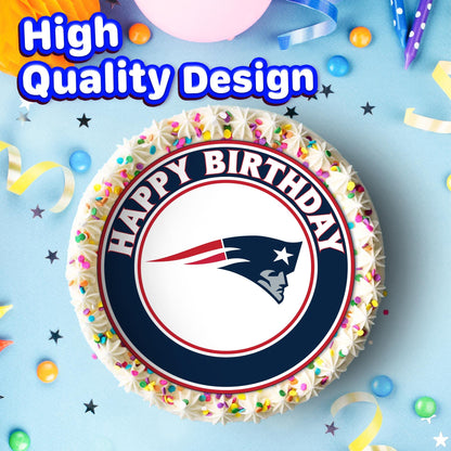 7.5 Inch Edible Cake Toppers New England Patriots
