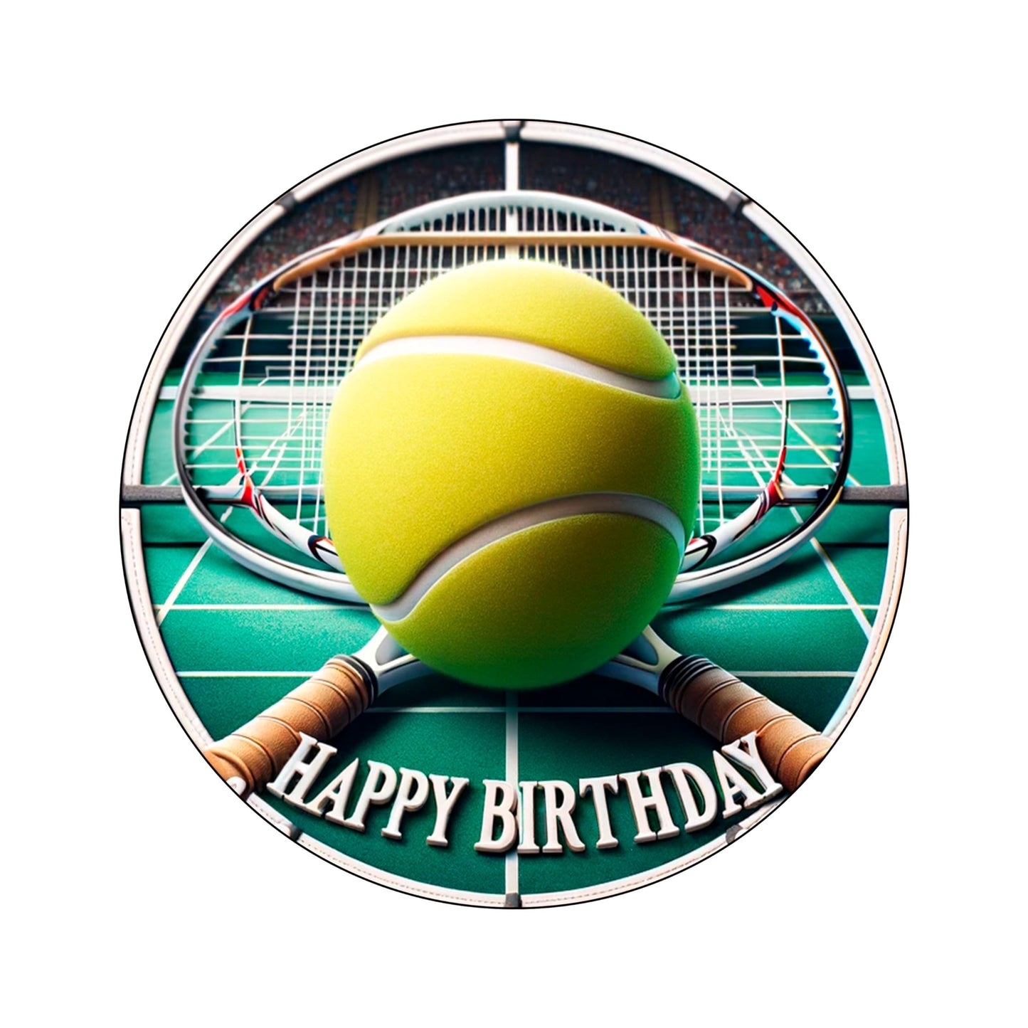 7.5 Inch Edible Cake Toppers Tennis