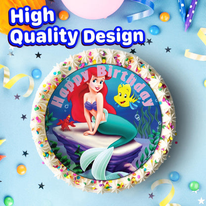 7.5 Inch Edible Cake Toppers Little Mermaid