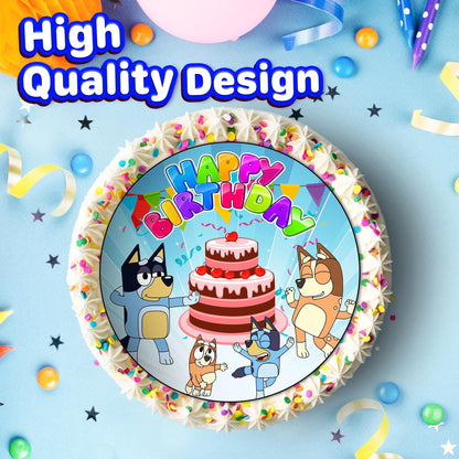 7.5 Inch Edible Cake Toppers Bluey