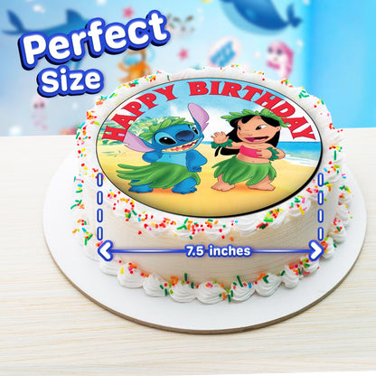 7.5 Inch Edible Cake Toppers Lilo And Stich