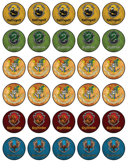 30x Wafer Paper Harry Potter Edible Cupcake Topper